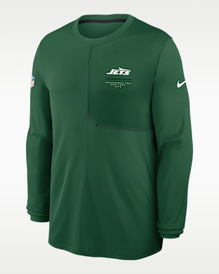 New York Jets Sideline Coach Men's Nike Dri-FIT NFL Long-Sleeve